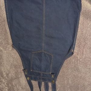 Denim jumper midi dress